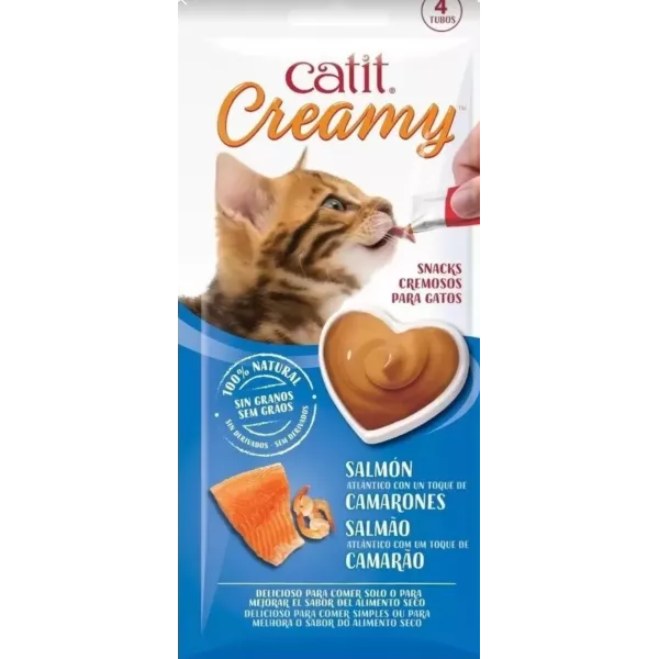Catit creamy salmón x 4 tubos