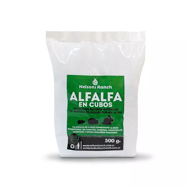Alfalfa en cubos 500grs Nelsoni Ranch