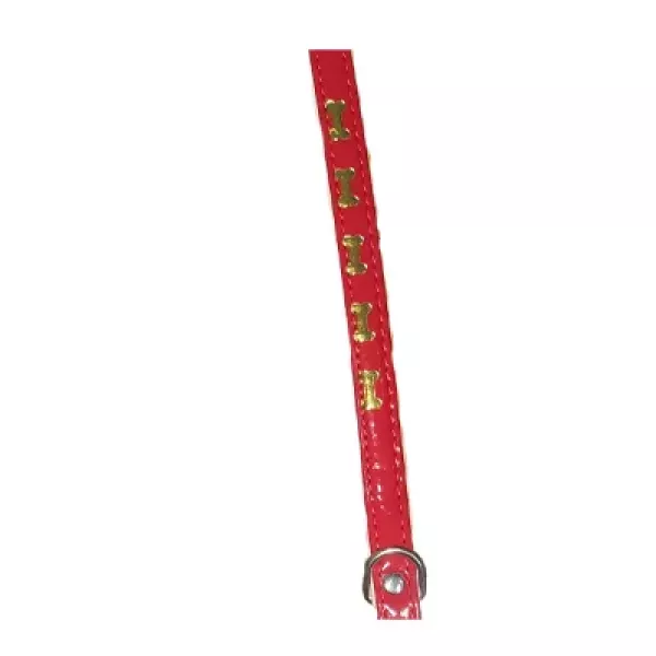 COLLAR CUERO 5 HUESOS