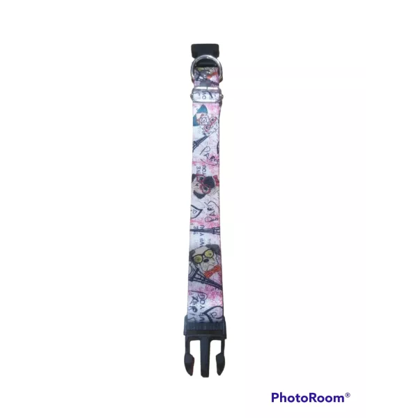 COLLAR PERROS SUBLIMADO ROSA BROCHE