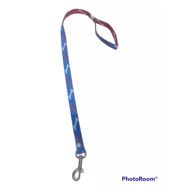Correa corta polipropileno rojo T1 azul huesitos