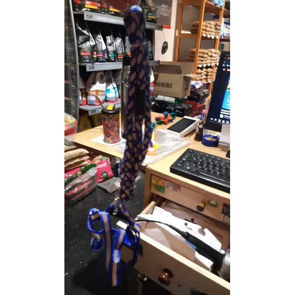 Conjunto pretal trenzado reflectivo 1.5 azul