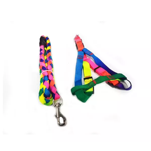 Conjunto correa pretal fluo trenzado 1.0 smc