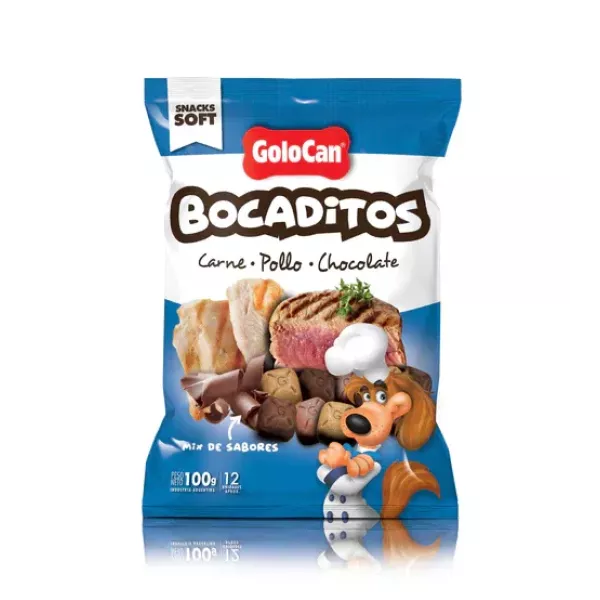 Mini Bocaditos Golocan carne pollo chocolate 55grs