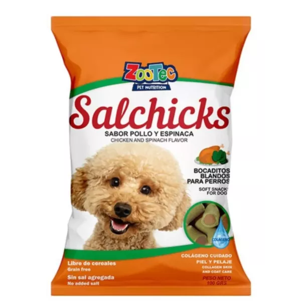 Salchicks pollo y espinaca x 100gr