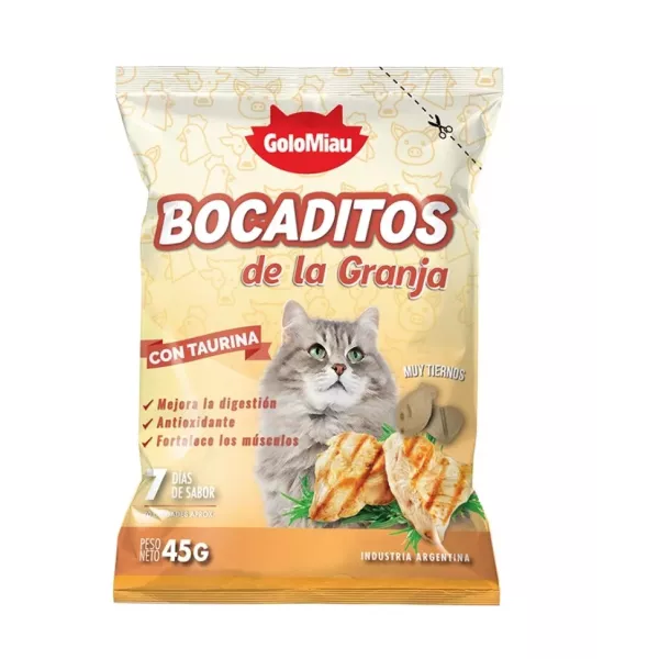 Bocaditos de granja para gatos x 45grs