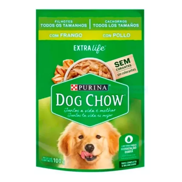 Dog chow pouch cachorros pollo 100gr