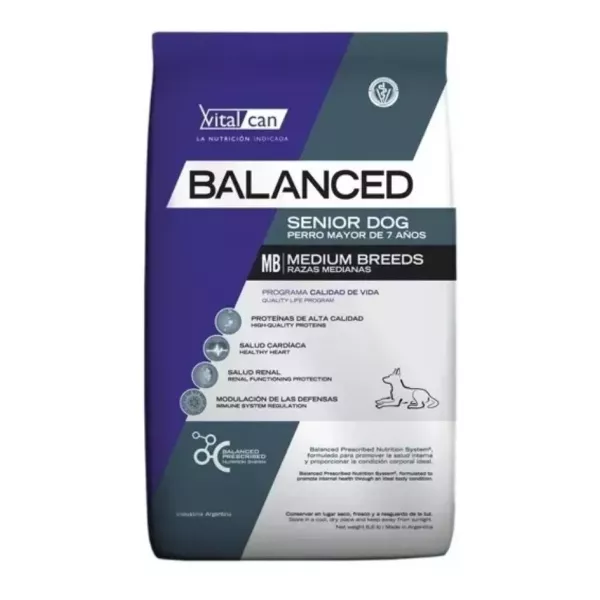 Vital  Can balanced PERRO  raza mediana  Senior  12kg