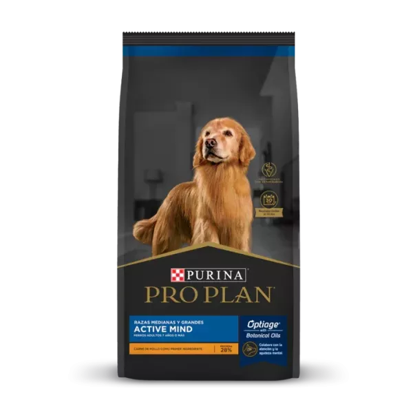 Pro plan dog active mind razas medianas y grandes 3k